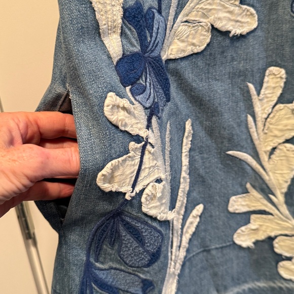 Holding Horses Anthropology Blue Denim Dress size S - Picture 4 of 5